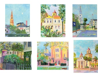 Charleston Note Cards with Envelopes- 2023 Series. Giclée Prints Available.