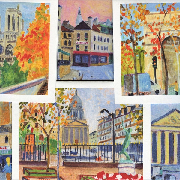 Paris Note Cards Etsy