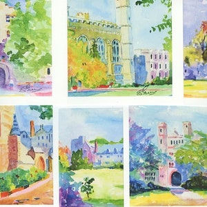 Bryn Mawr Note Cards with Envelopes. Matted Giclée Prints Available.