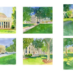 MIT (Massachusetts Institute of Technology) Note Cards with Envelopes. Giclée Prints Available.
