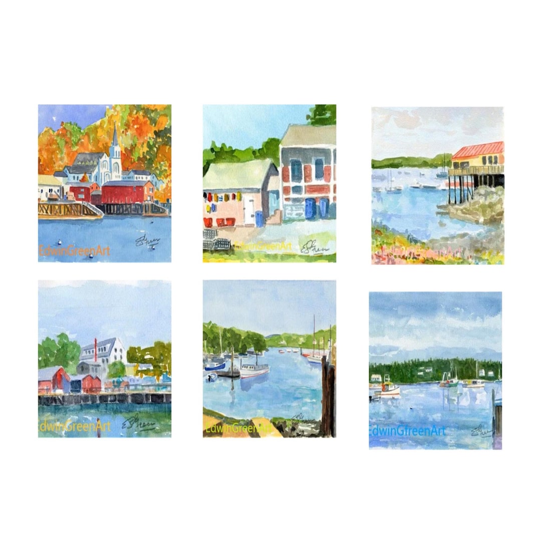 Maine Coast Note Cards With Envelopes (series 6). Giclée Prints ...