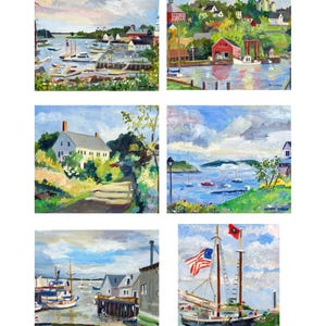 Maine Coast Note Cards with Envelopes (Series 1). Giclée Prints and Collages Available.