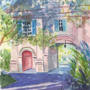 College of Charleston Porter&#39;s House Watercolor: Note Cards or Giclée Print