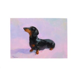 Dachshund Portrait | Original Oil Painting | 5&quot;x7” Dog Art