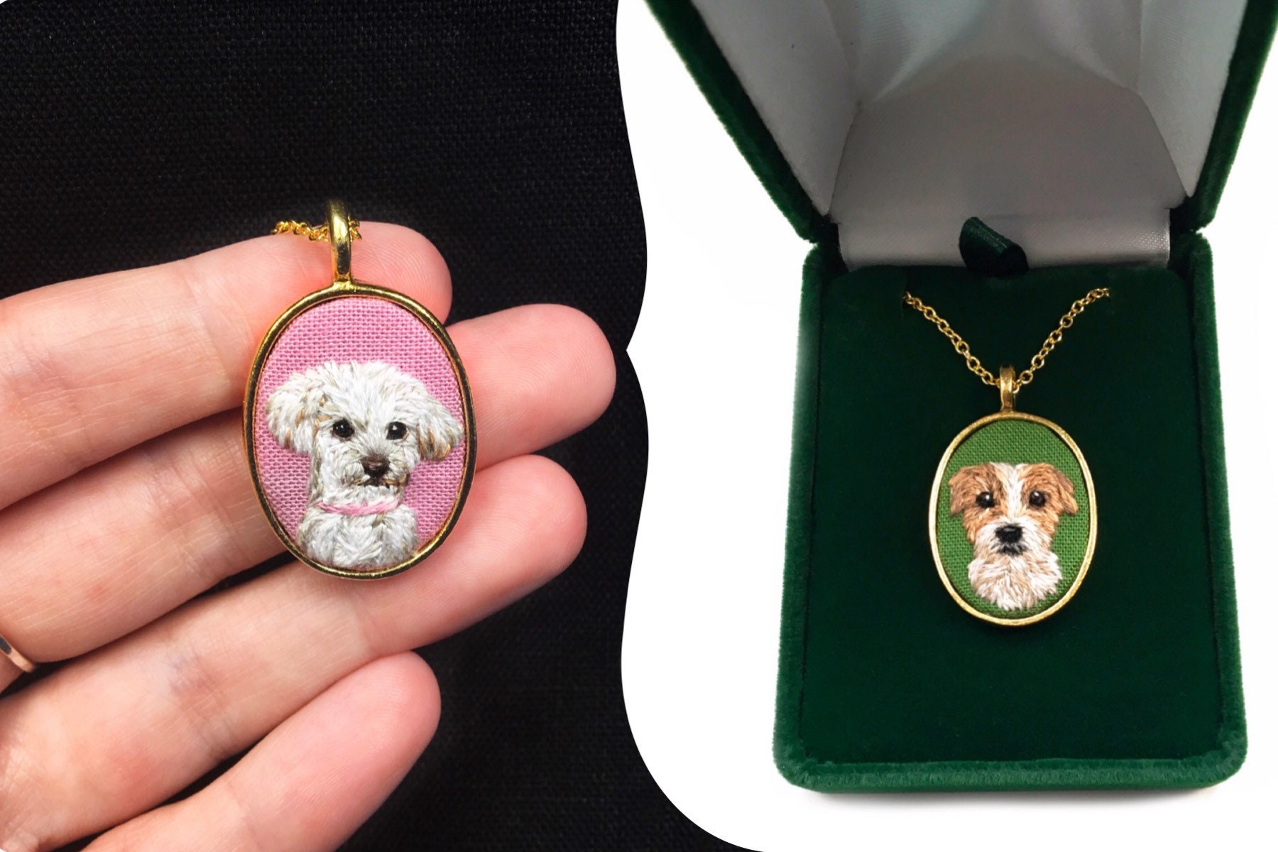 Custom Pet Portrait Pendant Necklace Jewelry // Hand Etsy