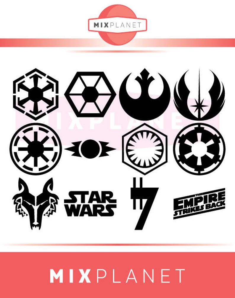 Star Wars Svg Cut Files Star Wars Dxf Cutting Files Star Etsy