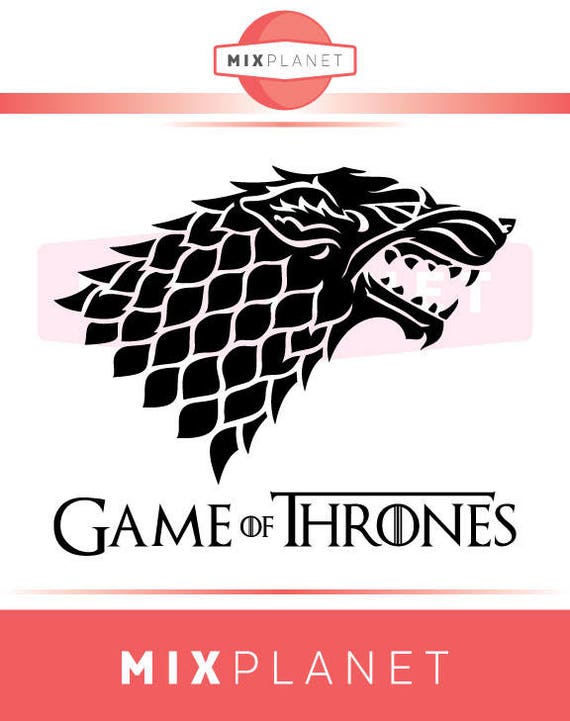 Stark Emblem Svg Cut Files House Stark Game Of Thrones Dxf Etsy