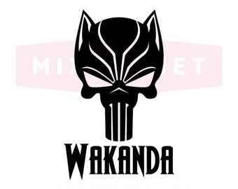 Black Panther SVG Cut Files, Black Panther DXF Cutting Files, Skull Panther Wakanda Svg Dxf Png Files, Black Panther SVG, Instant Download
