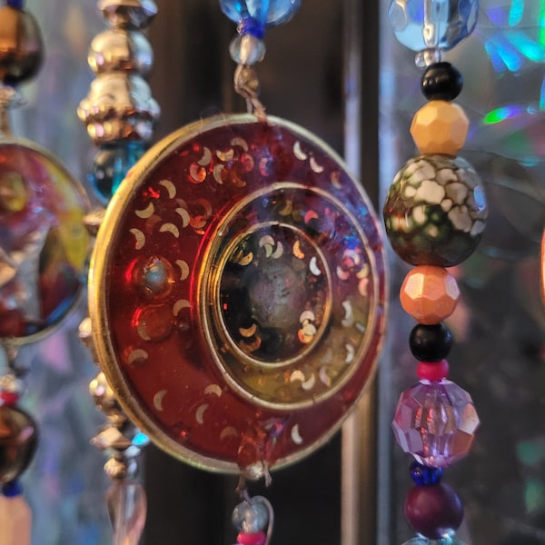 72-Zoll-Edelsteinperlen-Vorhangstrang: Boho Sun Catcher Decor