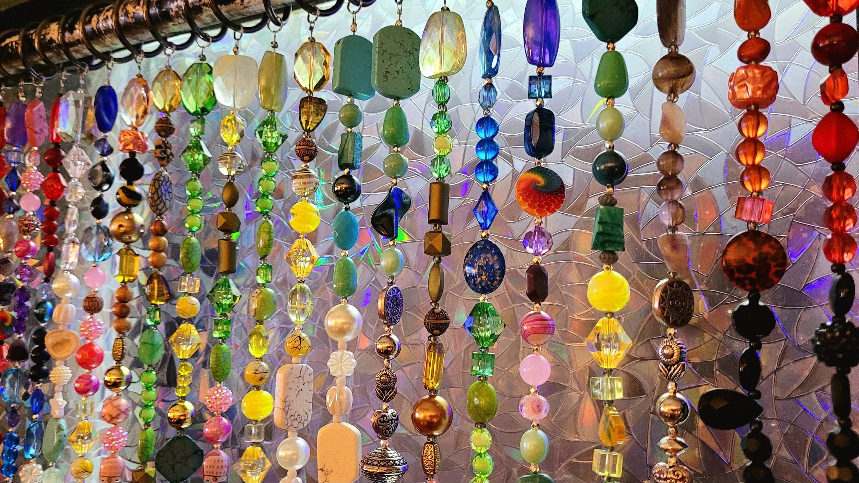 Bohemian Bead Curtains Gemstone Glass Sun Catcher Window Door