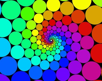 Pride Wallpaper Rainbow Circles for Android, IoS, desktop, Mac, laptop, iPad, PC.