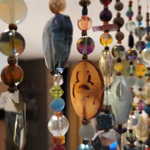 Boutique Bohemian Bead Curtain made Only with real GEMSTONE beads. Unique hand-made top quality eclectic decor luxury home art decor