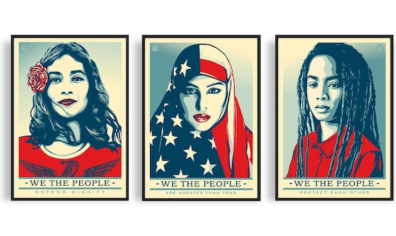 Shepard Fairey - We The People - Women's March - Set of 3 Prints