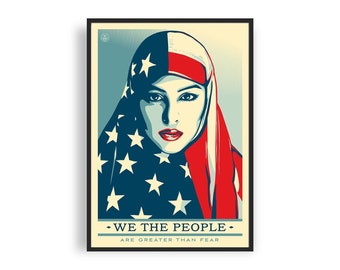 Shepard Fairey - Greater Than Fear, Large Museum Style Print, We The People, Women's March Collection