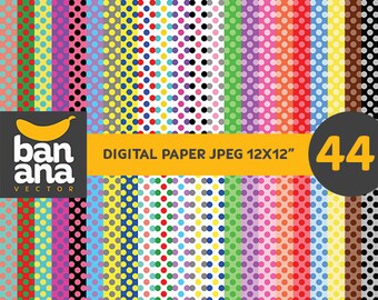 SALE Digital Paper Polka Dots 2 jpg files high resolution BV-DP-0002-Polka Dots 2
