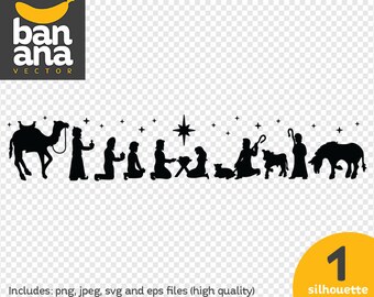 SALE Nativity Scene png jpg svg eps files high resolution BV-CE-0003