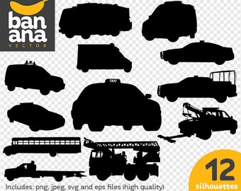 SALE Helper Vehicles Silhouettes png jpg svg eps files high resolution BV-VE-0015