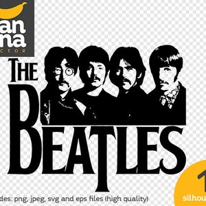 SALE The Beatles Silhouette png jpg svg eps Dateien hohe Auflösung
