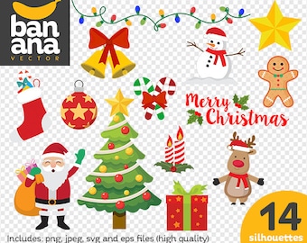 SALE Christmas Clipart png jpg svg eps files high resolution BV-CO-0015