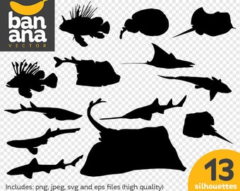 SALE Fishes 4 png jpg svg eps files high resolution BV-AN-0035