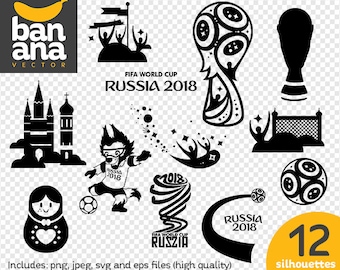 SALE Russia 2018 World Cup Silhouettes png jpg svg eps files high resolution BV-SP-0062