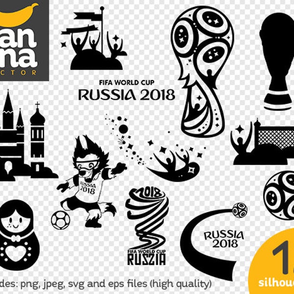 SALE Russland WM 2018 Silhouetten png jpg svg eps dateien hochauflösende BV-SP-0062