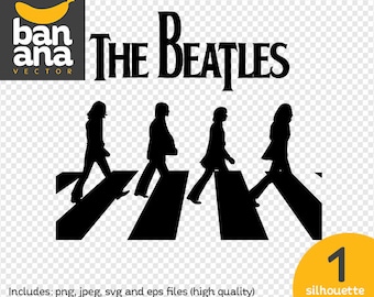 SALE The Beatles Road Silhouette png jpg svg eps files high resolution