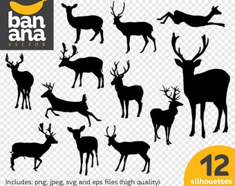SALE Deers 2 png jpg svg eps files high resolution BV-AN-0015