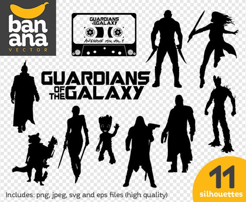 Download SALE Guardians of the Galaxy png jpg svg eps files high | Etsy