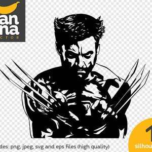 VERKOOP Wolverine silhouet png jpg svg eps bestanden hoge resolutie