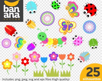 SALE Bugs Clipart png jpg svg eps files high resolution BV-CO-0010