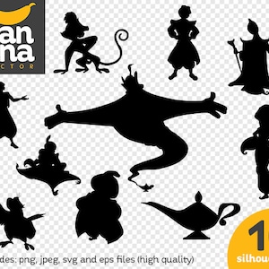 ディズニー　シルエットスタジオ　アラジン Aladdin silhouette - Etsy 日本