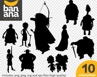 SALE Brave Silhouettes png jpg svg eps files high resolution BV-FA-0010