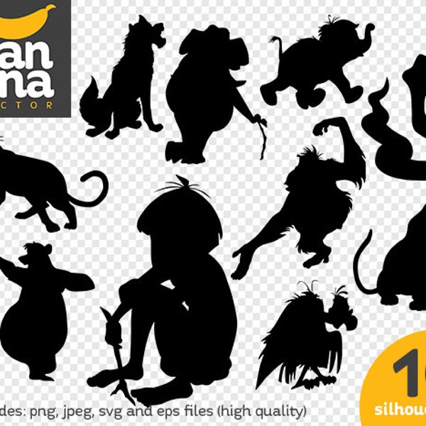 SALE The Jungle Book png jpg svg eps files high resolution BV-FA-0075