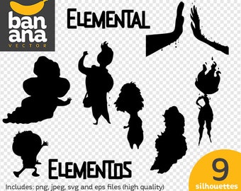 SALE Elemental png jpg svg eps files high resolution