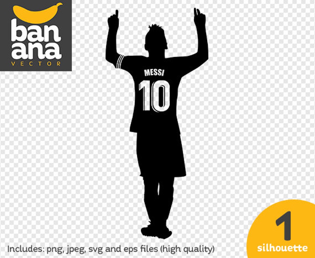 VENTA Lionel Messi silueta png jpg svg eps archivos de alta - Etsy España