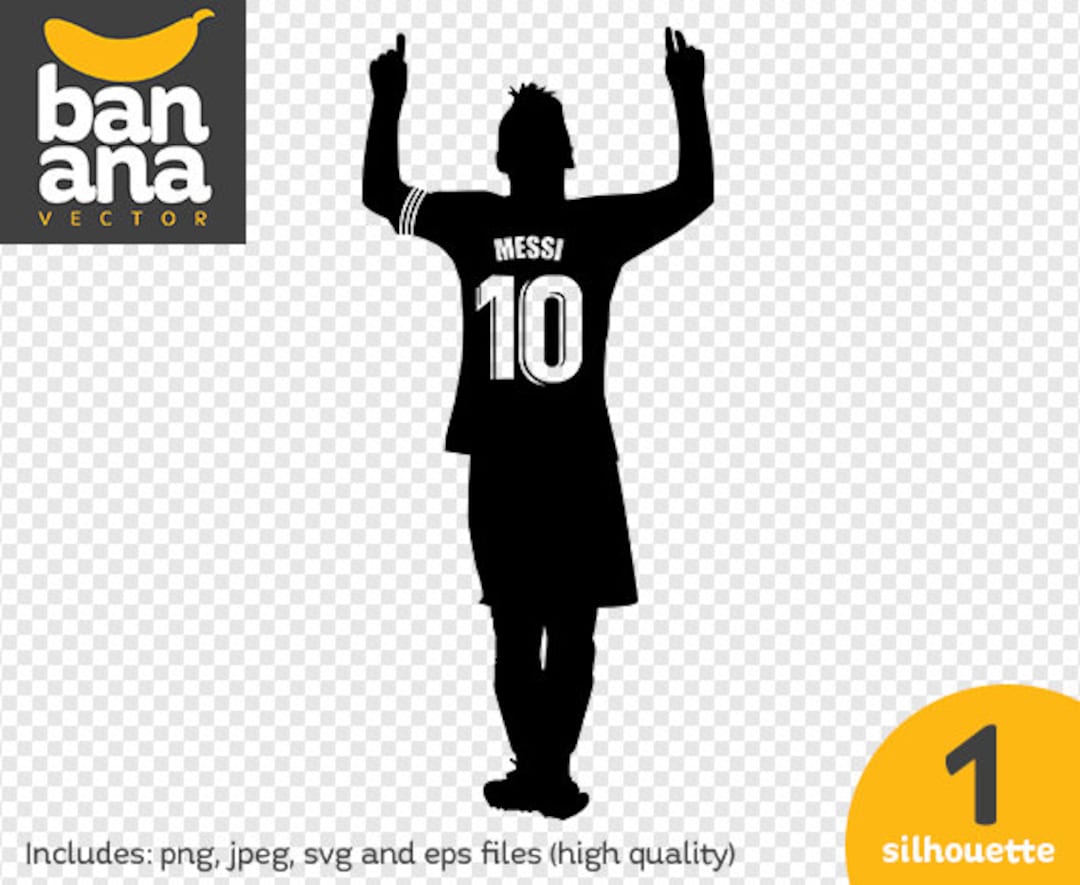 VENTA Lionel Messi silueta png jpg svg eps archivos de alta - Etsy España