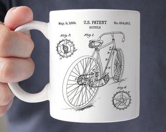 Mens gift for cycling gift for him bike gifts for cyclists gift cycling shirt bicycle art le tour de france bicycle print bike mug P037