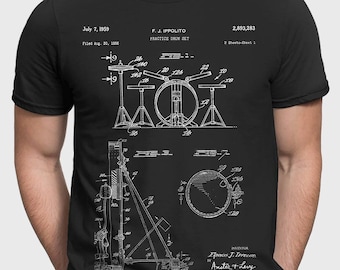 Drum Set T-Shirt, Drum Set Patent T Shirt, Gift For Drummer Shirt, Drummer Gift For Musician Shirt, Musician Gift P107