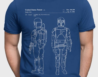 Boba Fett T-Shirt Gift For Star Wars Fan, Boba Fett Tee Star Wars Shirt, Starwars T-Shirt Gift For Him, Boba Fett Bounty Hunter Patent P379