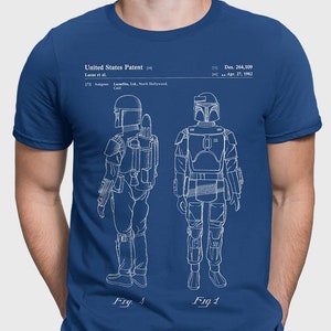 Boba Fett T-Shirt Gift For Star Wars Fan, Boba Fett Tee Star Wars Shirt, Starwars T-Shirt Gift For Him, Boba Fett Bounty Hunter Patent P379 image 1