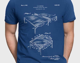 Ping Pong T-Shirt, Ping Pong Spieler Geschenk, Tischtennis Spieler Shirt, Geschenk für Tischtennis Fan, Unisex Patent T-Shirt P049
