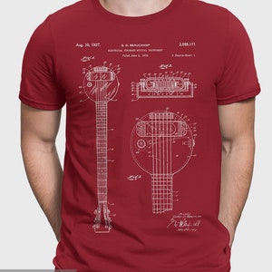 Electric Banjo Patent T-Shirt, Gift For Musician, T-Shirt For Banjo Player, Country Music Recording Musician, Guitarist Patent Shirt P555