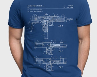 Uzi Submachine Gun T-Shirt Gift For Gun Lover, 2nd Amendment Gift For Action Movie Fan, 1980s Nostalgia Shirt, Gift For Gun Lover P539