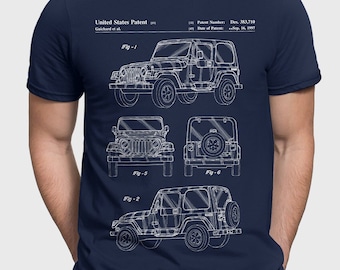 Four Wheel Drive Patent Shirt, Off Road Offroad Driving Truck, 4 Wheeling Gift For Outdoorsman, Car Lover, Car Enthusiast P149