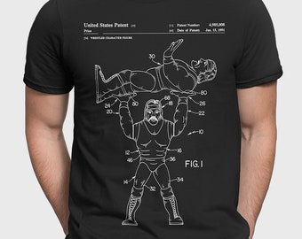 Hulk Wrestler Patent T-Shirt, 1980S 1990S Nostalgia Wrestling Toy Shirt, Hulkmania Hulk Hogan Wrestling Gift For Wrestling Fan P501