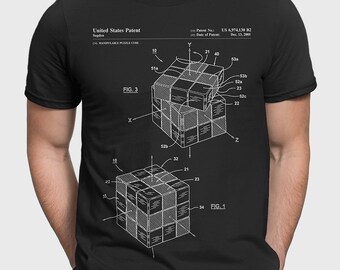 Rubiks Cube Patent Camiseta, Regalo para Rubiks Cube Puzzle Fan, Speed Cubers, Cubing Regalo para Rubiks Cube Fan, Nostalgia Nostálgica Camisa P549