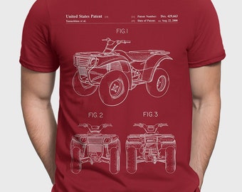 ATV Off Road Offroading Patent T-Shirt, All Terrain Vehicle, Gift For Outdoorsman, Vehicle Meet Shirt, Camping Gift, Hunting Shirt P312