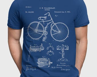 Bicycle Shirt Gift For Cyclist, Cycling T-Shirt, Bicycle Patent T-Shirt, Gift Idea For Cyclist, Sports Shirt P035