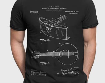 Gibson mandoline T-shirt cadeau voor Bluegrass-speler, country muziek T-shirt voor Bluegrass fan, country muziek cadeau voor gitarist P441